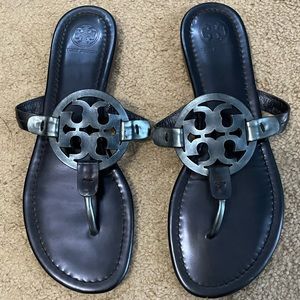 Tory Burch Miller Sandals, Blue Size 8